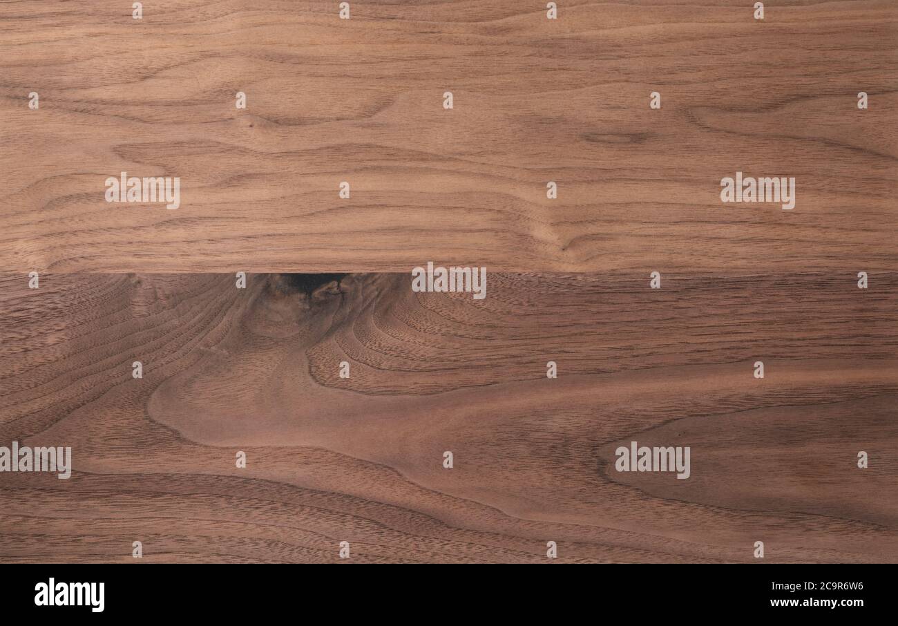 Texture de bois de noyer noir brut poncé sans finition Banque D'Images