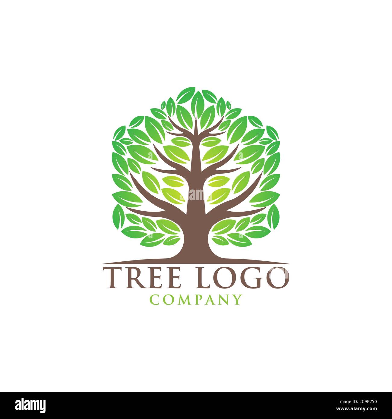 Illustration vectorielle du logo Tree. Résumé arbre logo vecteur dans le concept de conception créative pour la nature, l'agriculture et les affaires agricoles. Logo de l'arbre, icône, Illustration de Vecteur