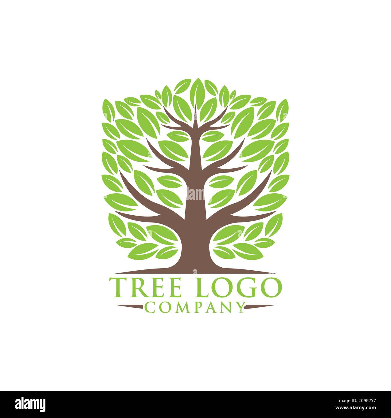 Illustration vectorielle du logo Tree. Résumé arbre logo vecteur dans le concept de conception créative pour la nature, l'agriculture et les affaires agricoles. Logo de l'arbre, icône, Illustration de Vecteur