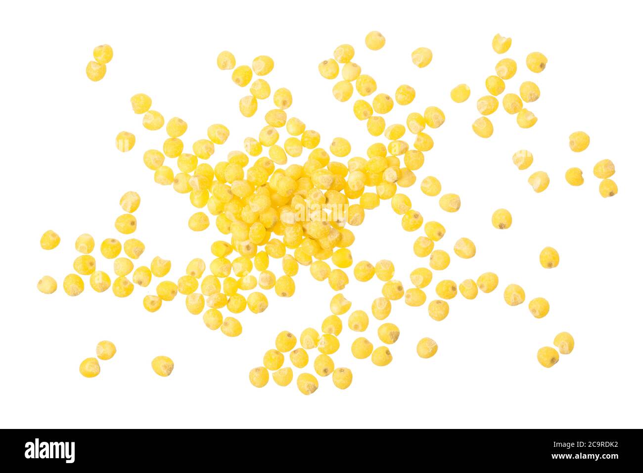 Millet isolé sur fond blanc. Vue d'en haut Banque D'Images