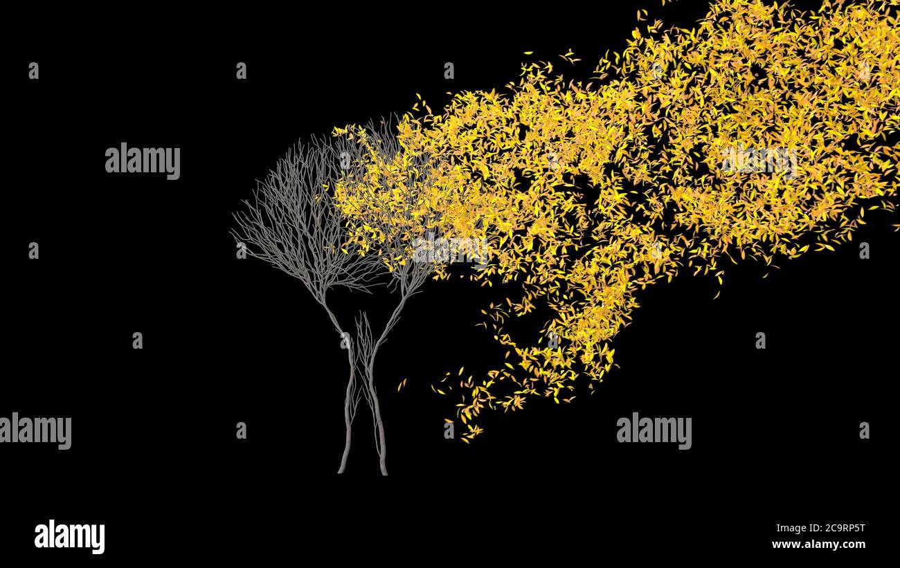 Arbre en pleine croissance en forme d'homme. Concept ECO. Rendu 3D. Banque D'Images