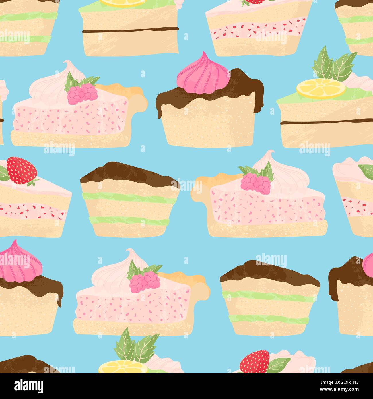 Divers Gateau Et Cheesecake Vecteur Sans Couture Motif Dans Le Style Des Dessins Animes Plats Gateau D Anniversaire Joyeux Fond Avec Fruits Et Baies Colo Mignon Image Vectorielle Stock Alamy