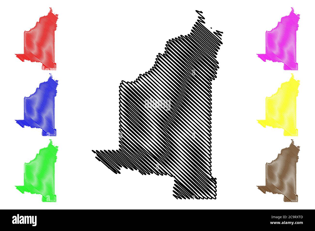 Elmore County, Idaho (comté des États-Unis, États-Unis d'Amérique, États-Unis, États-Unis) carte illustration vectorielle, scribble sketch carte Elmore Illustration de Vecteur