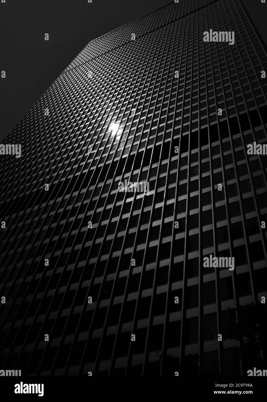 Vue verticale d'un gratte-ciel à Toronto Banque D'Images