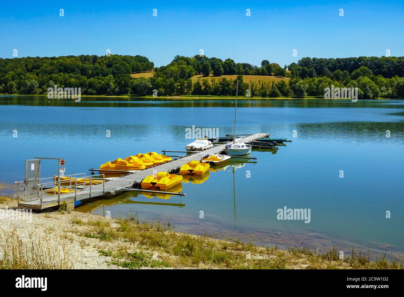 Le réservoir du Lac de la Liez, près de la ville de Langres, région  Champagne de France Photo Stock - Alamy