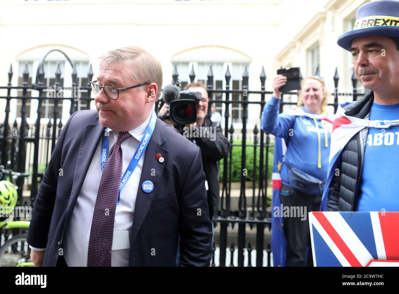 Le PIC montre: Mark François, Tory, MP, très pro du Brexit vu ici à la candidature de Boris JohnsonÕs à la direction dans laquelle il s'est allié à des militants anti-Brexit Banque D'Images