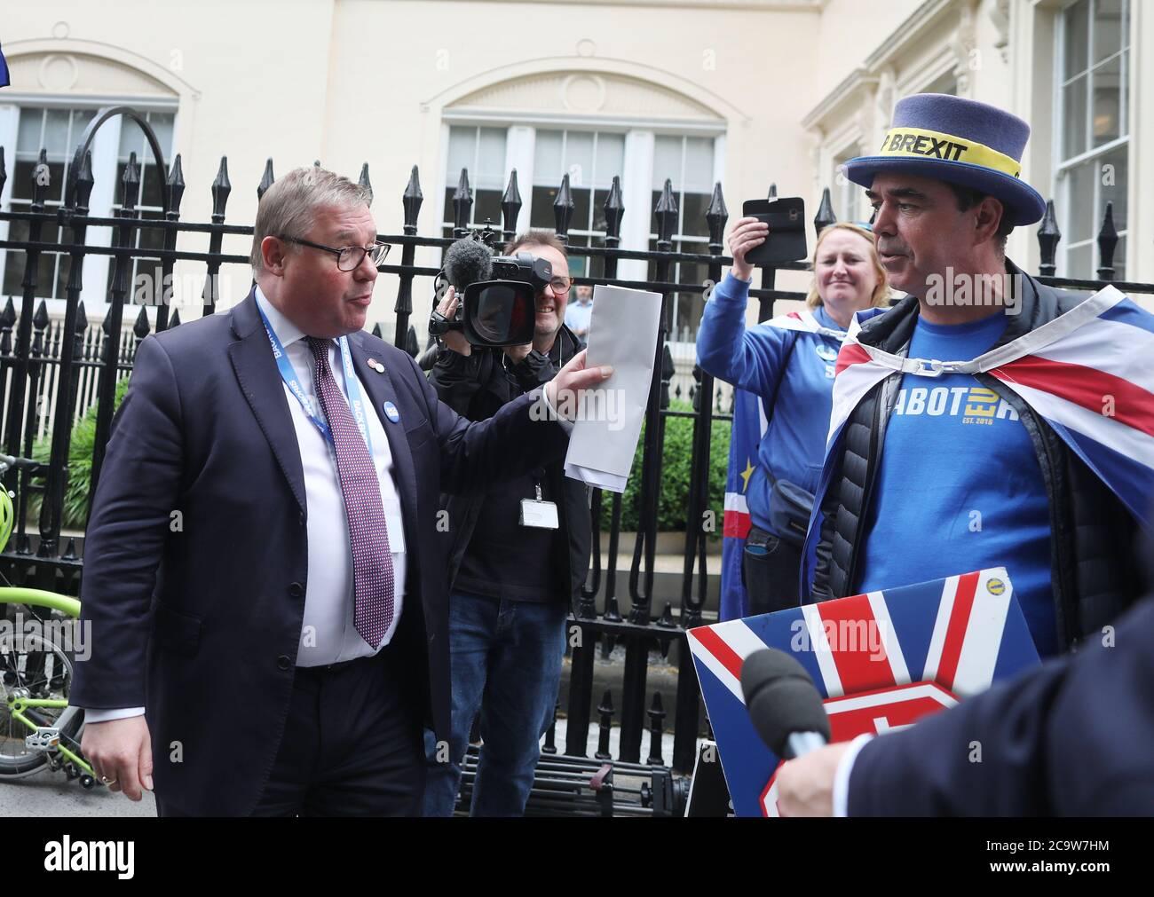 Le PIC montre: Mark François, Tory, MP, très pro du Brexit vu ici à la candidature de Boris JohnsonÕs à la direction dans laquelle il s'est allié à des militants anti-Brexit Banque D'Images