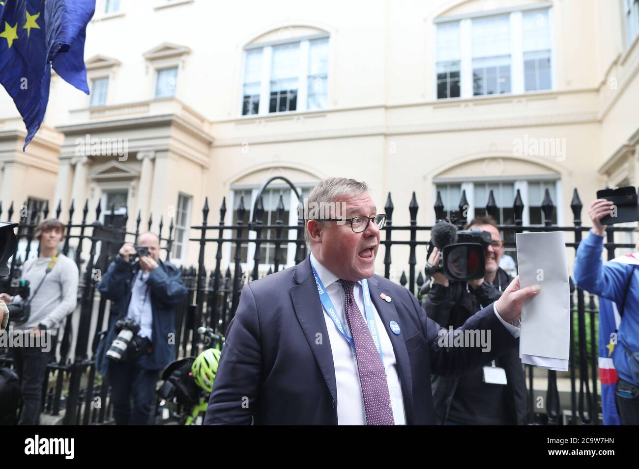 Le PIC montre : Mark Francois, Tory, MP, très favorable au Brexit, vu ici lors de la candidature de Boris Johnson à la direction dans laquelle il a fait équipe avec des militants anti-Brexit Banque D'Images