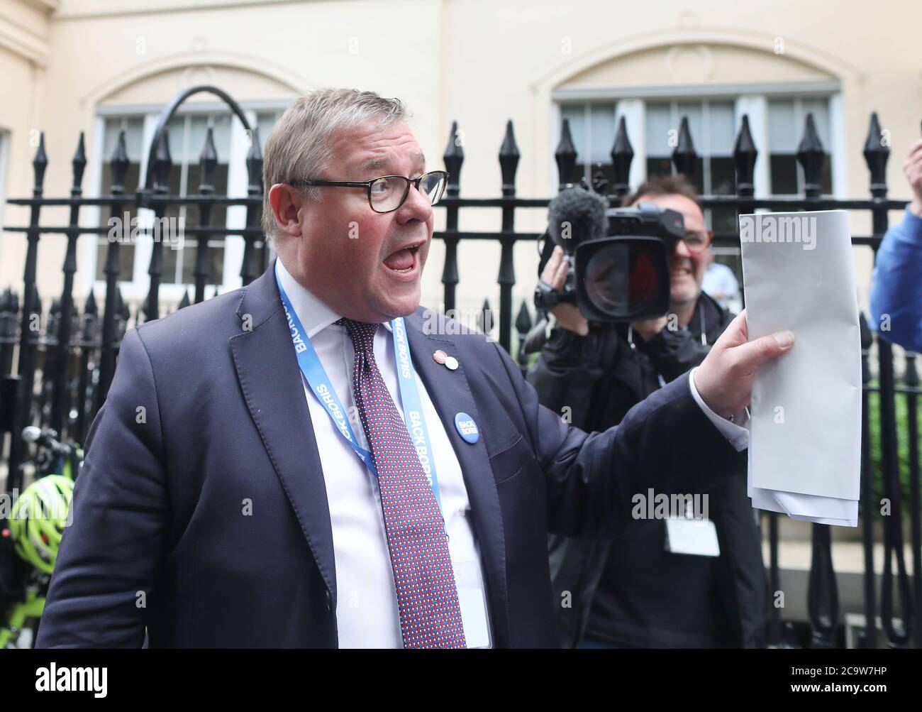 Le PIC montre : Mark Francois, Tory, MP, très favorable au Brexit, vu ici lors de la candidature de Boris Johnson à la direction dans laquelle il a fait équipe avec des militants anti-Brexit Banque D'Images