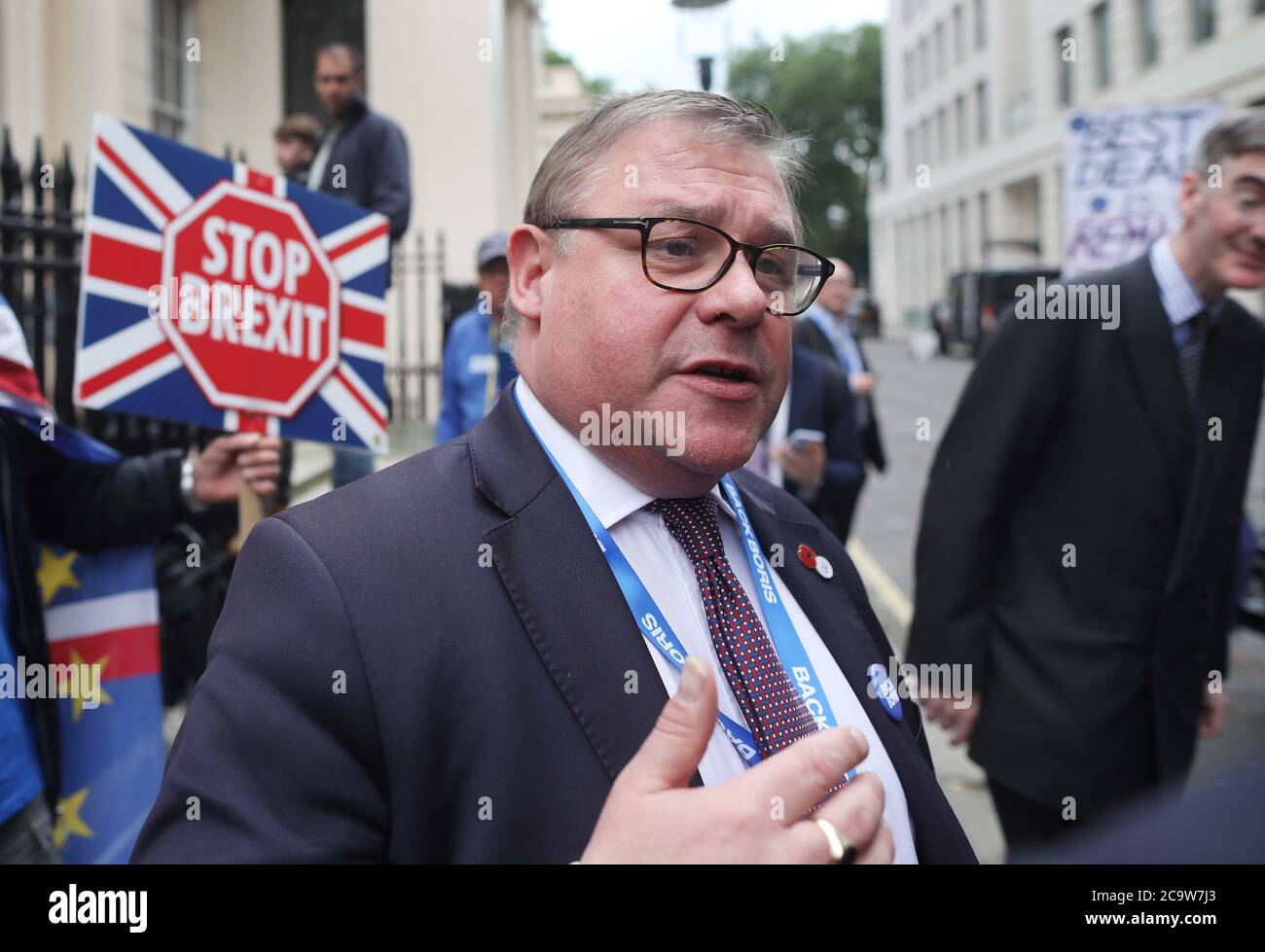 Le PIC montre : Mark Francois, Tory, MP, très favorable au Brexit, vu ici lors de la candidature de Boris Johnson à la direction dans laquelle il a fait équipe avec des militants anti-Brexit Banque D'Images