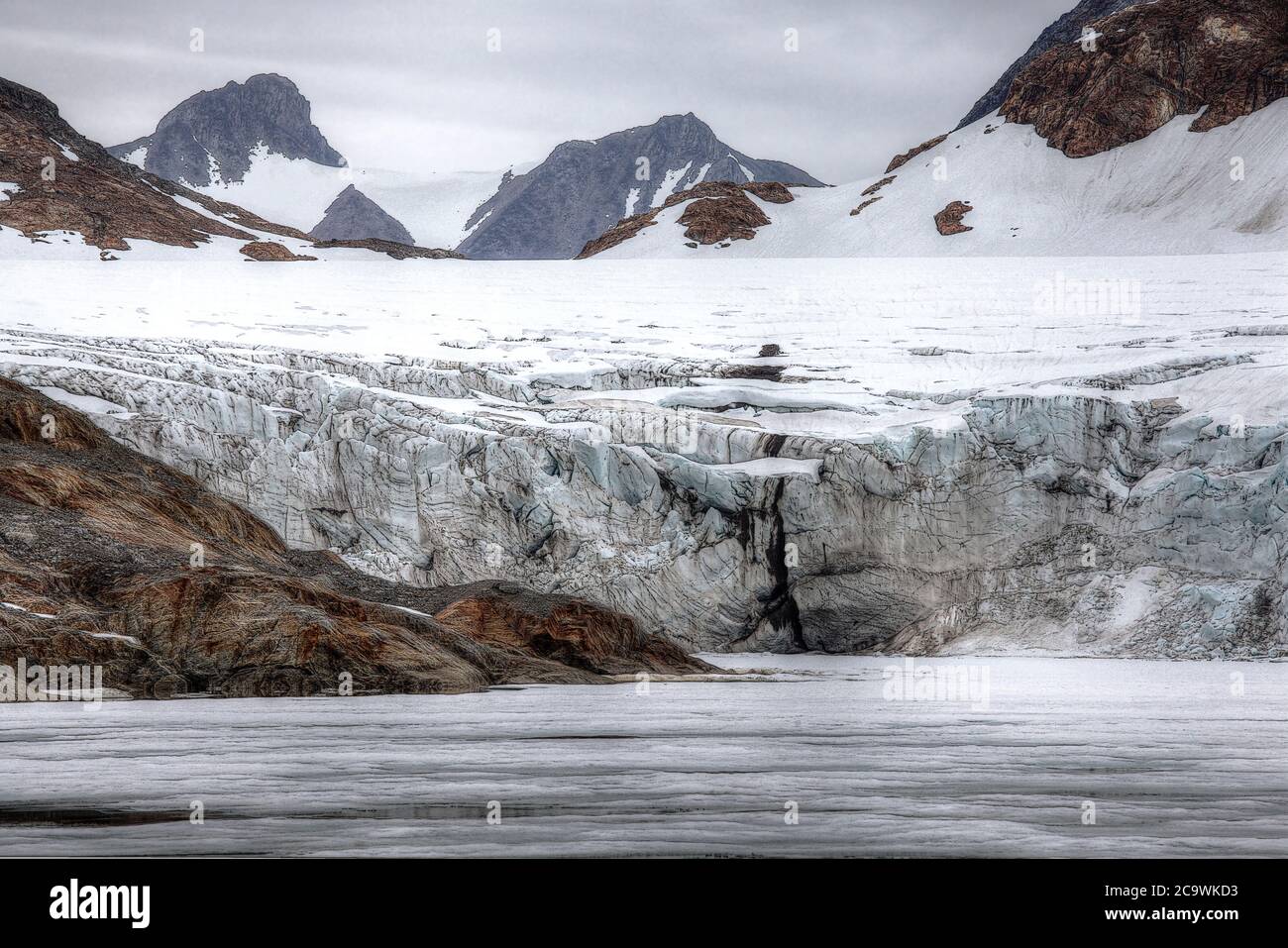 Île Kulusuk, Groenland. Glacier Apusiajik Banque D'Images