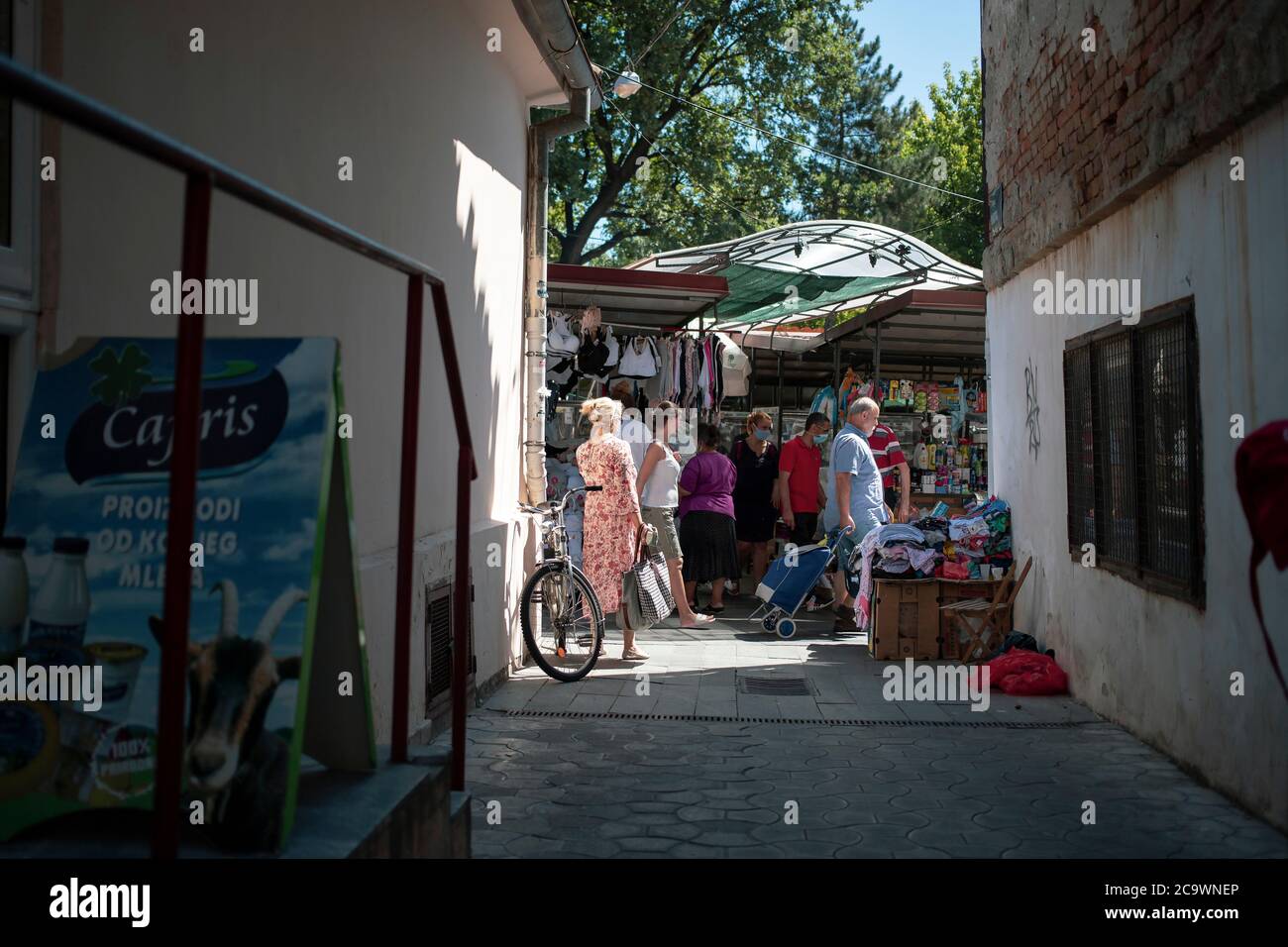 Belgrade, Serbie, 2 août 2020 : vue sur le marché vert de Zemun Banque D'Images