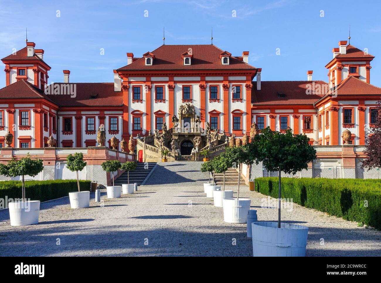 Château de Troja Château baroque de Prague République tchèque Banque D'Images