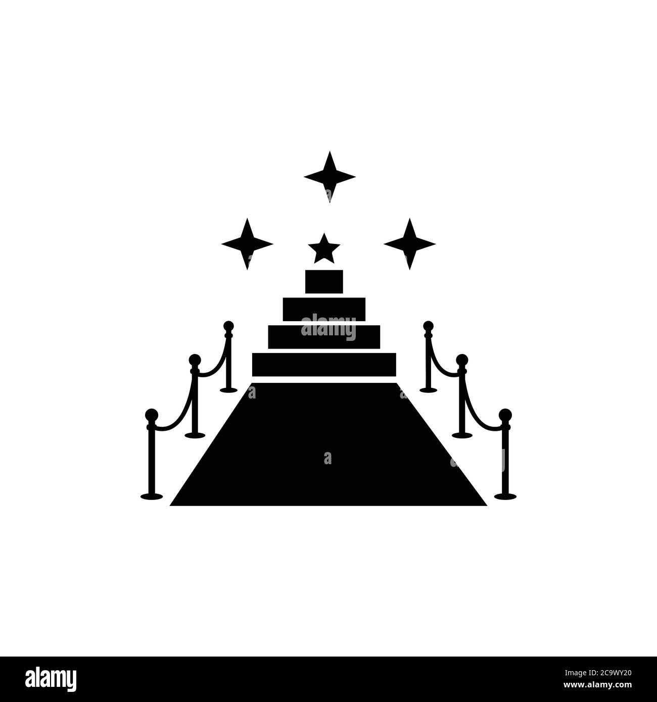 vecteur d'icône de tapis rouge d'événement Illustration de Vecteur