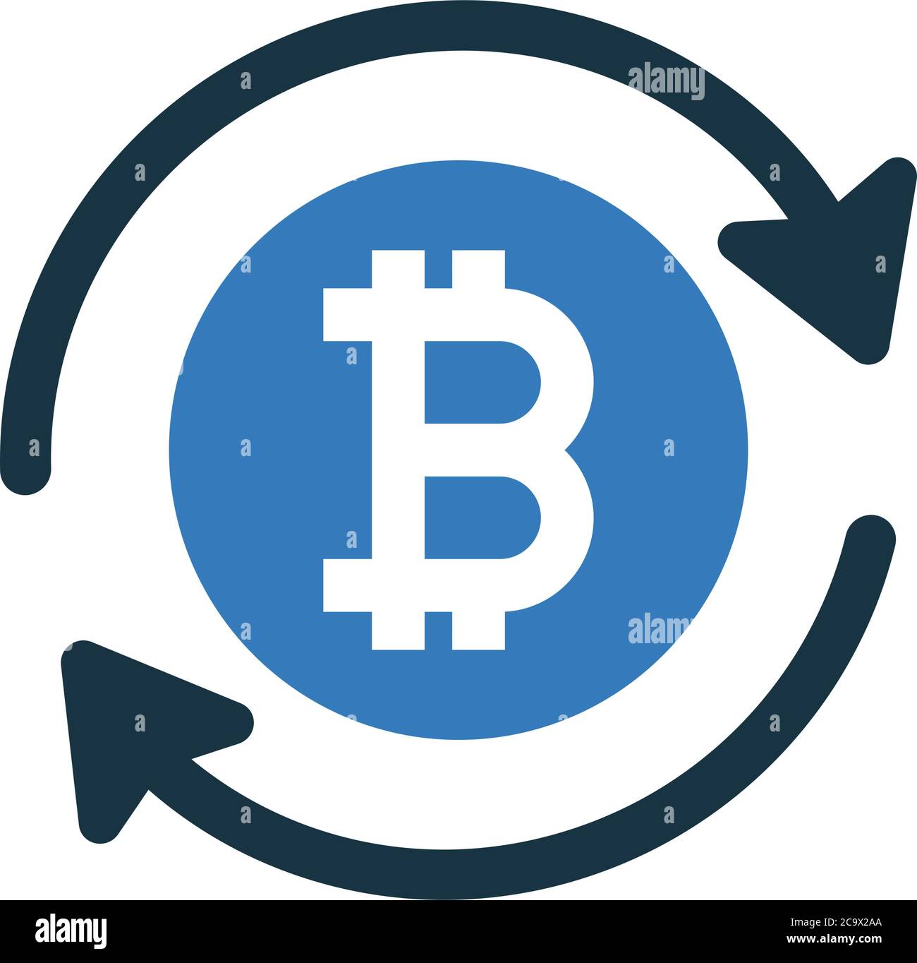 Icône Bitcoin, remboursement, rechargement. Une icône magnifique et méticuleuse. Vecteur bien organisé et modifiable pour toutes les utilisations. Illustration de Vecteur