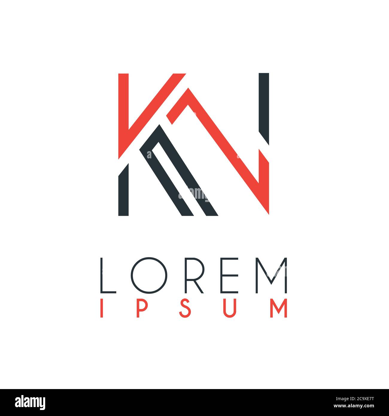 Le logo entre la lettre K et la lettre N ou KN avec une certaine ...