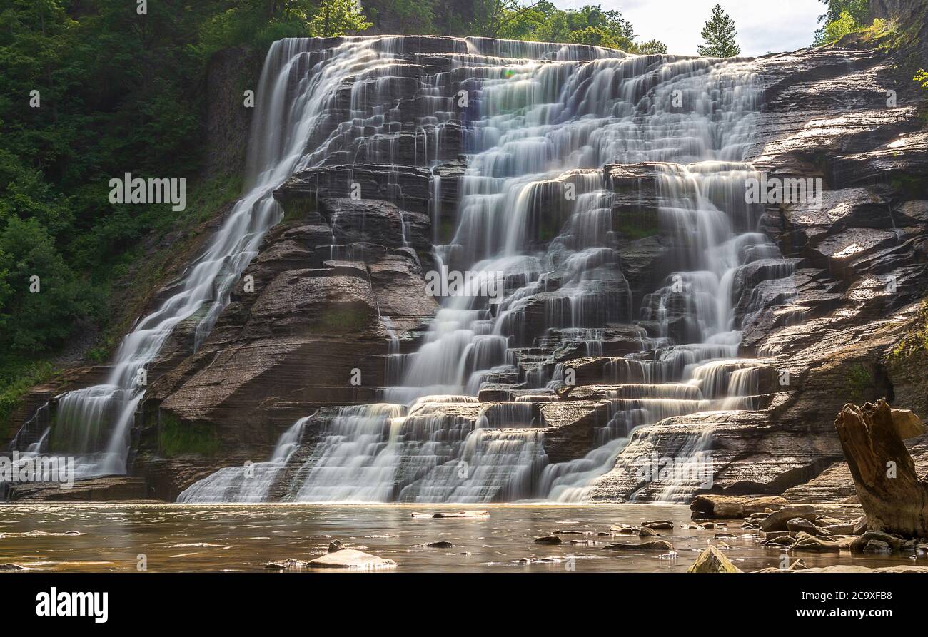 Ithaca Falls à Ithaca, New York, près de l'université Cornell Banque D'Images