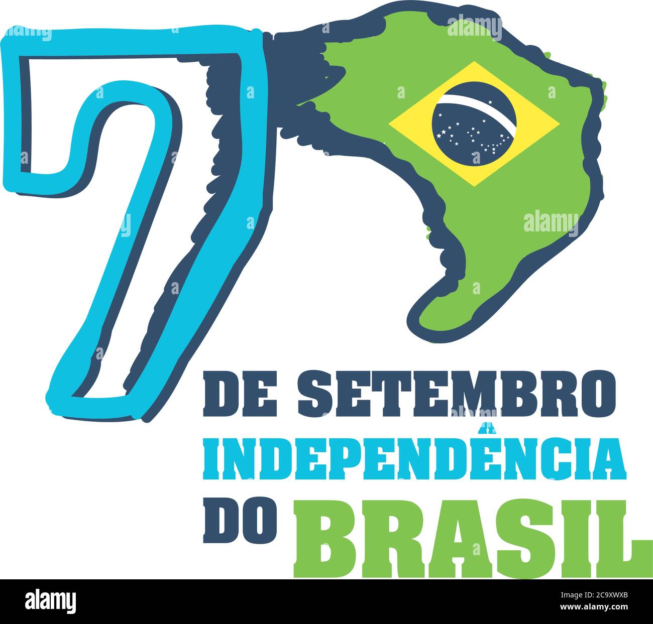 7 septembre Brésil jour de l'indépendance, bannière ou poster vecteur illustration design Illustration de Vecteur