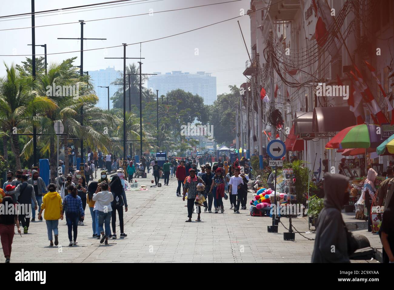 Jakarta / Indonésie - 19 juillet 2020. L'atmosphère des visiteurs de la vieille ville de Jakarta pendant le nouveau virus corona normal Banque D'Images