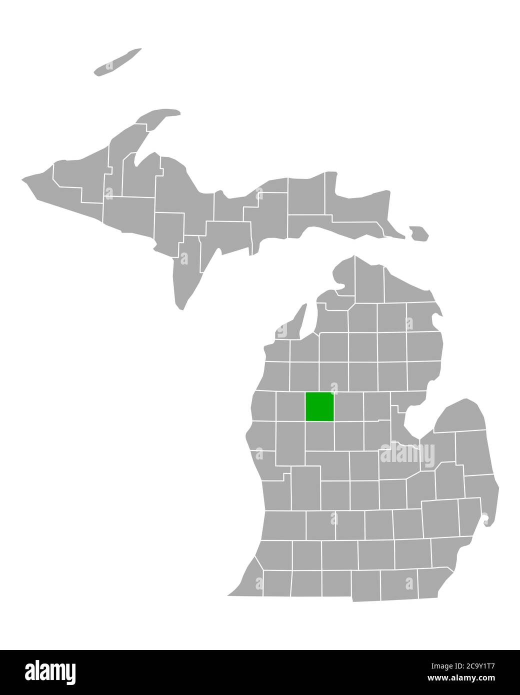 Carte d'Osceola au Michigan Banque D'Images