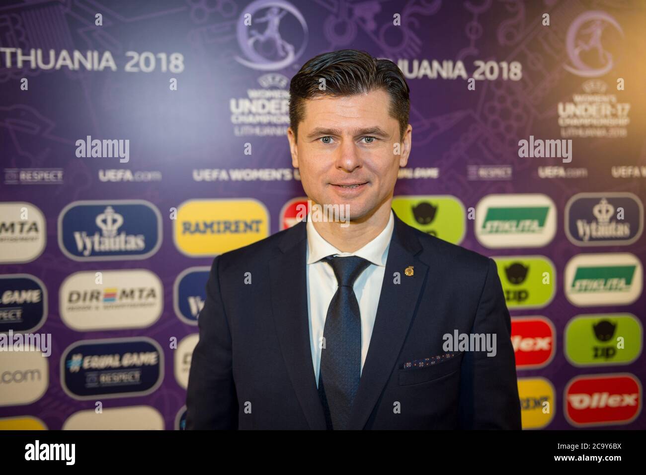 2018 03 12. Président de la Fédération lituanienne de football Tomas Danilevičius Banque D'Images