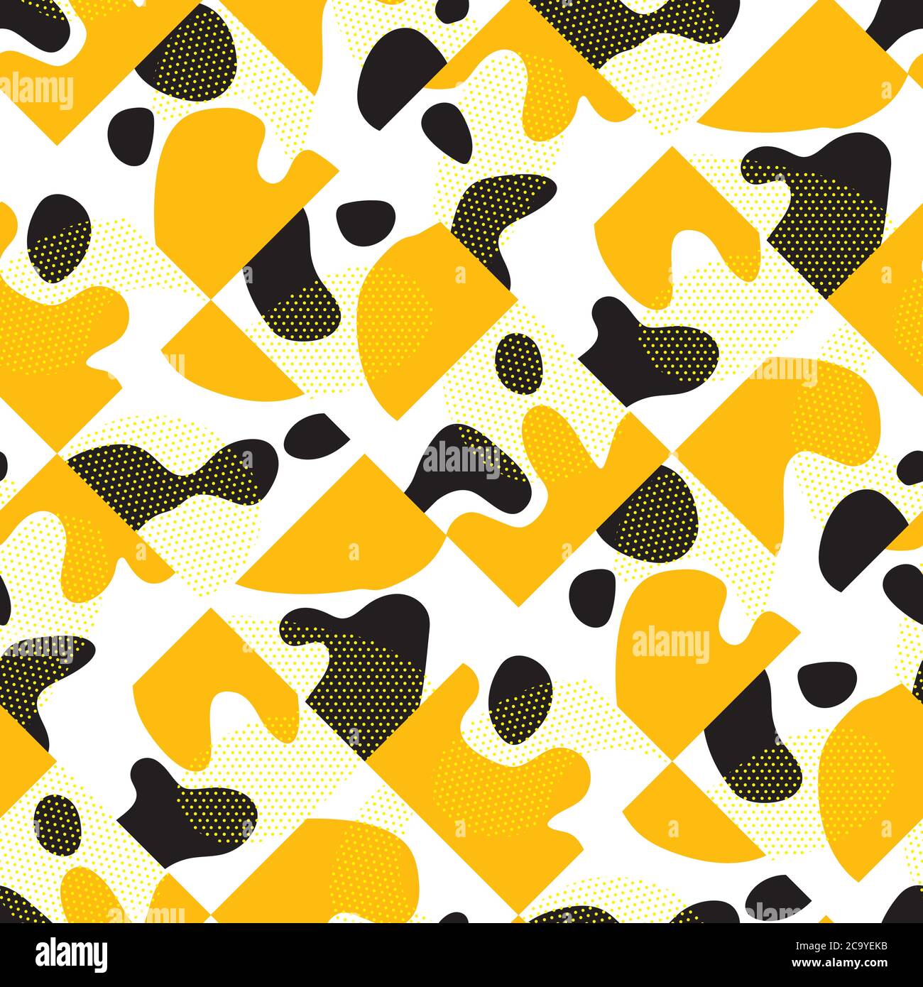Jaune et noir moderne motif géométrique sans couture pour le fond, le tissu, le textile, l'enveloppe, la surface, le Web et l'imprimé. Illustration de Vecteur