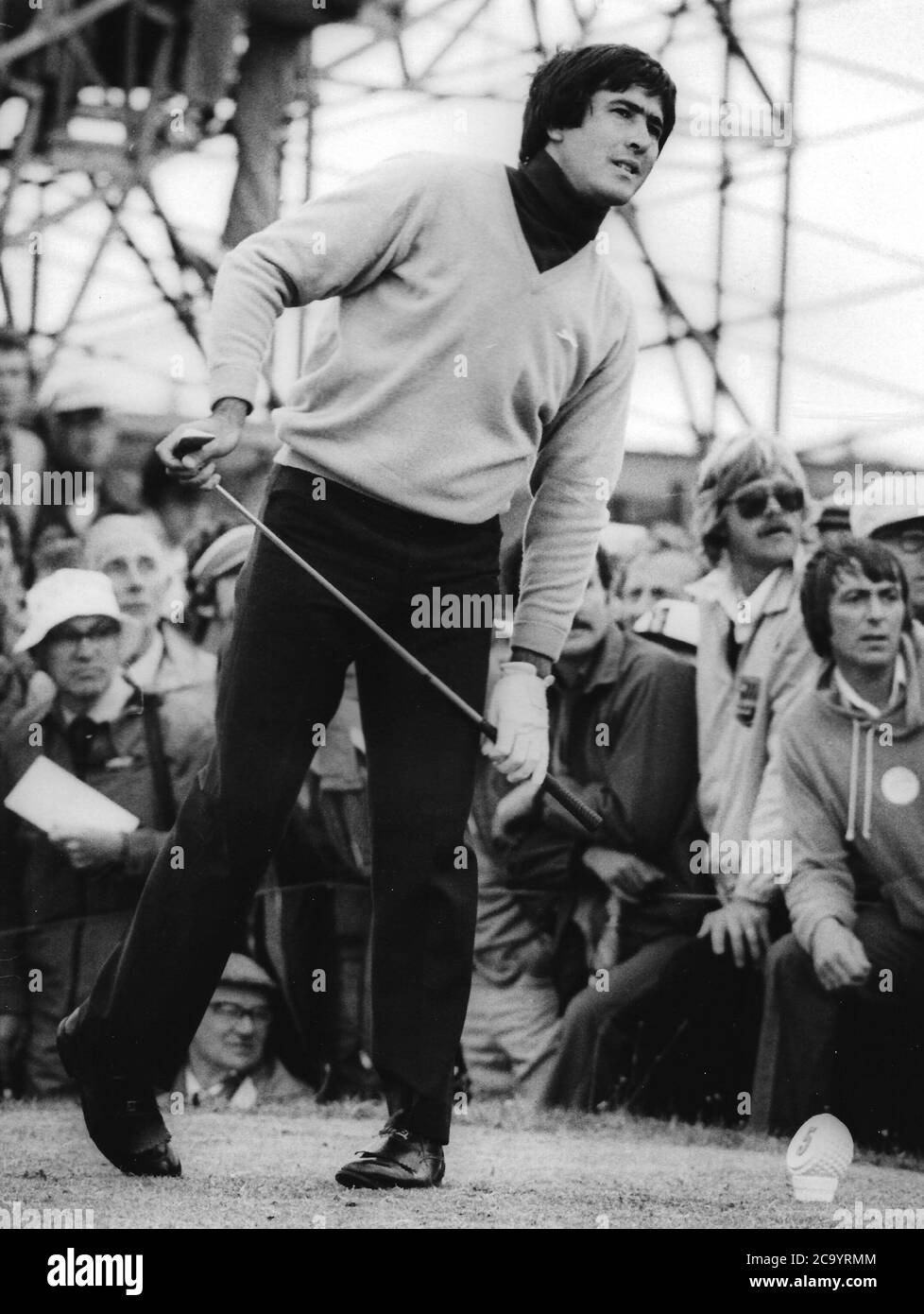Seve Ballesteros, un jeune de 22 ans en route pour son premier des trois Open Championship en 1979..at Royal Lytham St. Annes, dans Lancashire, United Kin Banque D'Images