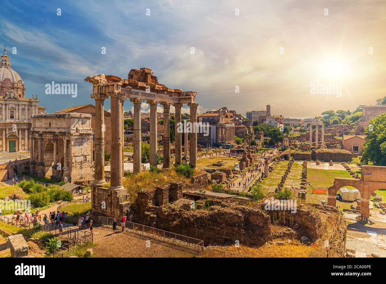 Le Forum romain de Rome. Italie Banque D'Images