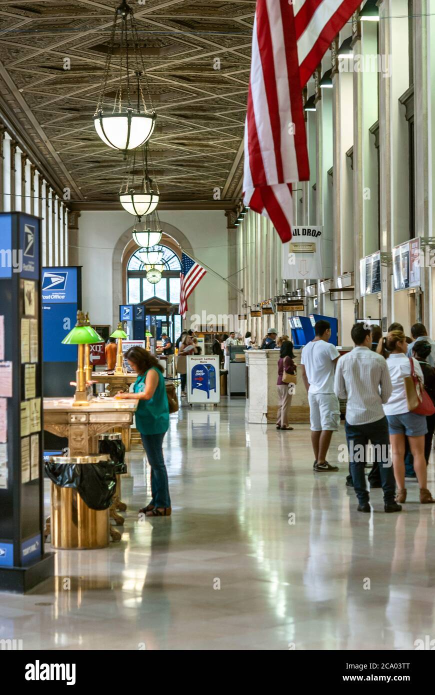 Bâtiment James A. Farley. Bureau de poste de Farley à Midtown Manhattan, New York Banque D'Images