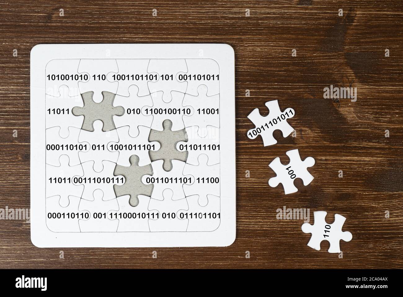 la construction de codes binaires Banque D'Images