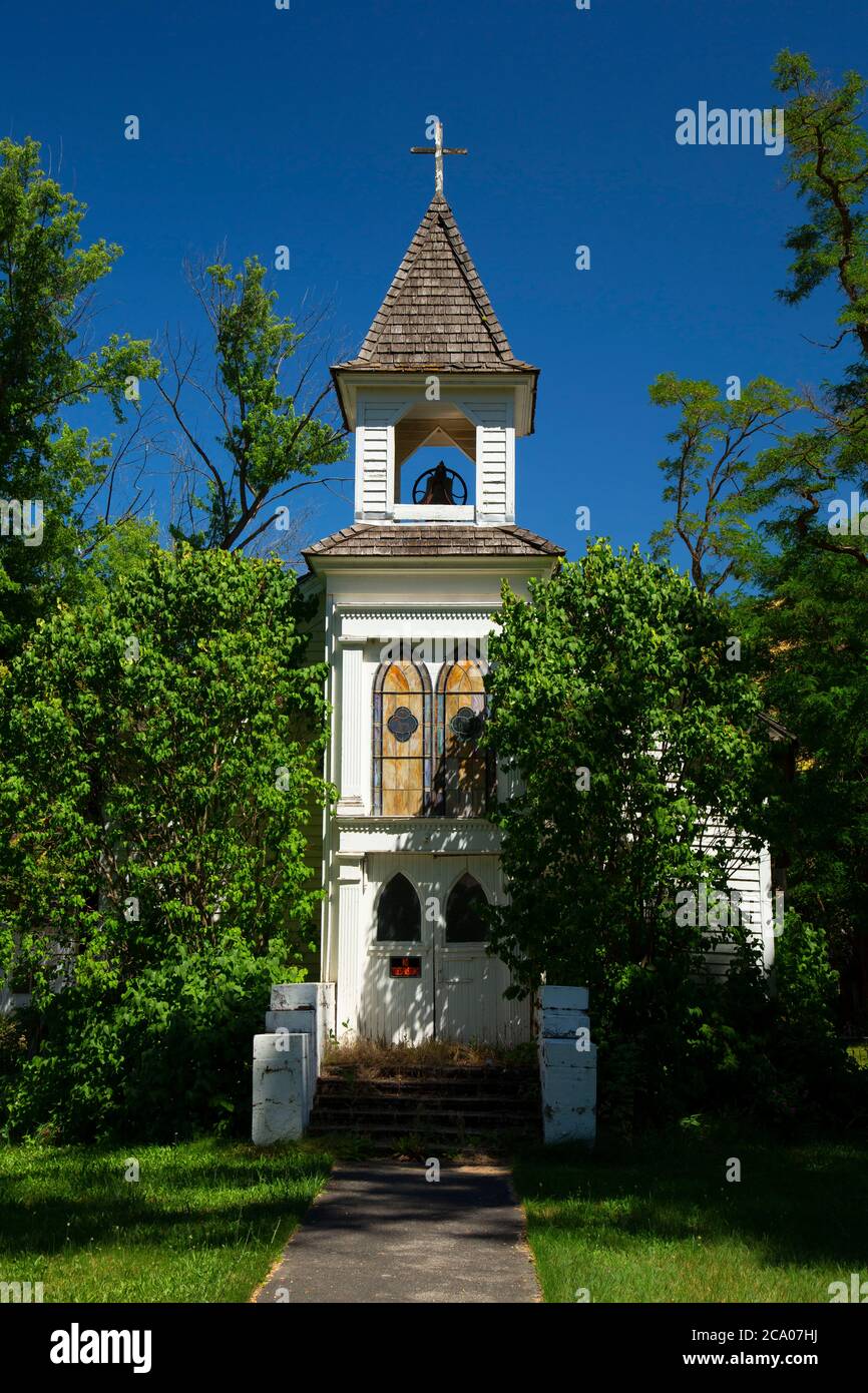 Église de la mission Saint-Joseph, parc historique national de nez Perce, Idaho Banque D'Images