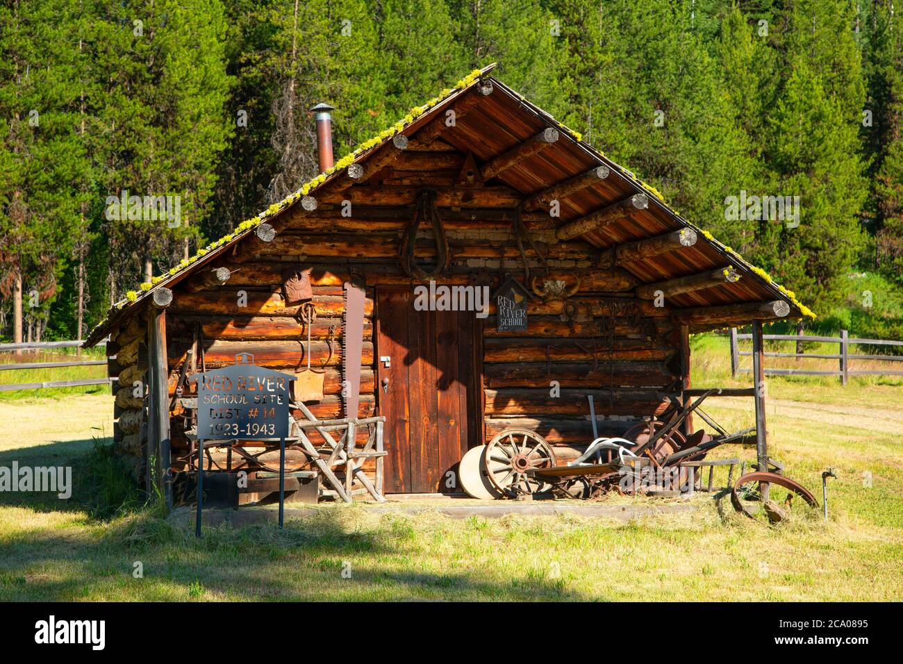 Red River School, secteur de gestion de la faune de Red River, Idaho Banque D'Images