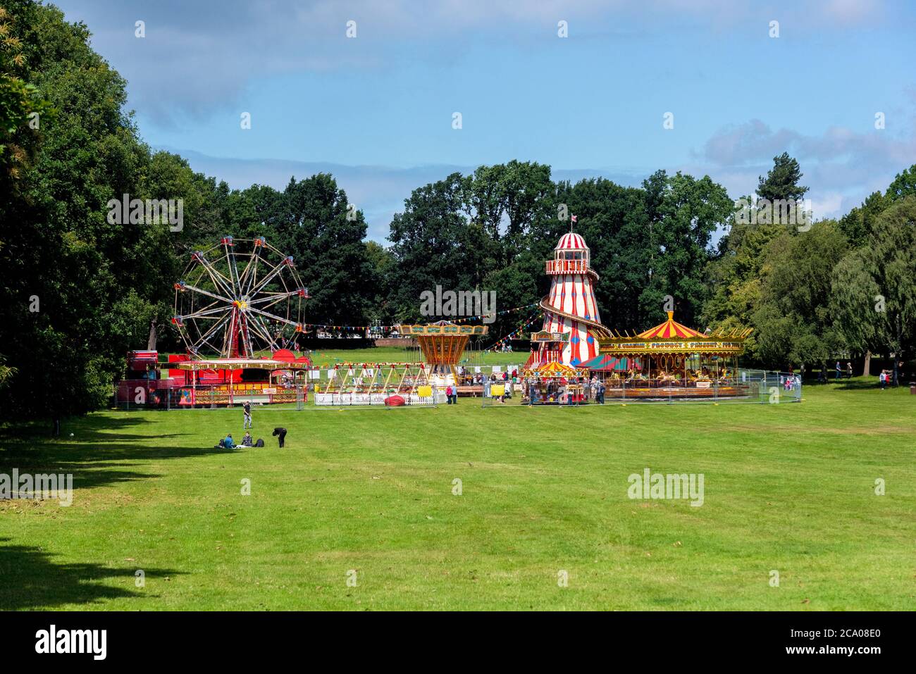 Petit parc d'expositions sur un parc à Nottingham, angleterre, royaume-uni Banque D'Images