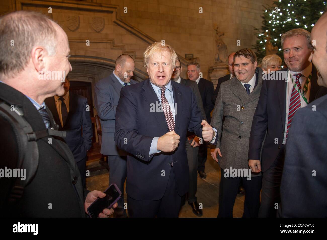 Le Premier ministre britannique Boris Johnson rencontre son nouveau député dans le Westminster Hall, dans les chambres du Parlement Banque D'Images