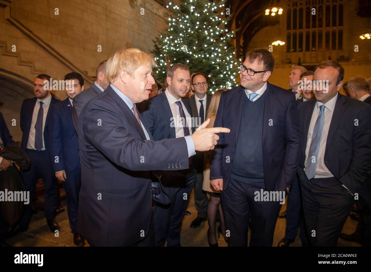 Le Premier ministre britannique Boris Johnson rencontre son nouveau député dans le Westminster Hall, dans les chambres du Parlement Banque D'Images