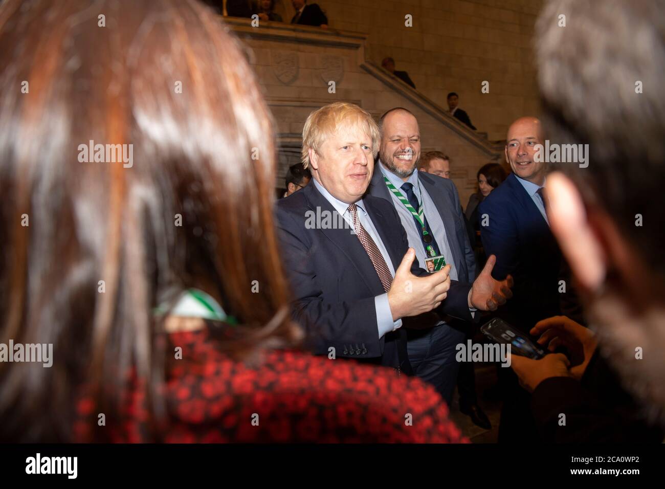 Le Premier ministre britannique Boris Johnson rencontre son nouveau député dans le Westminster Hall, dans les chambres du Parlement Banque D'Images