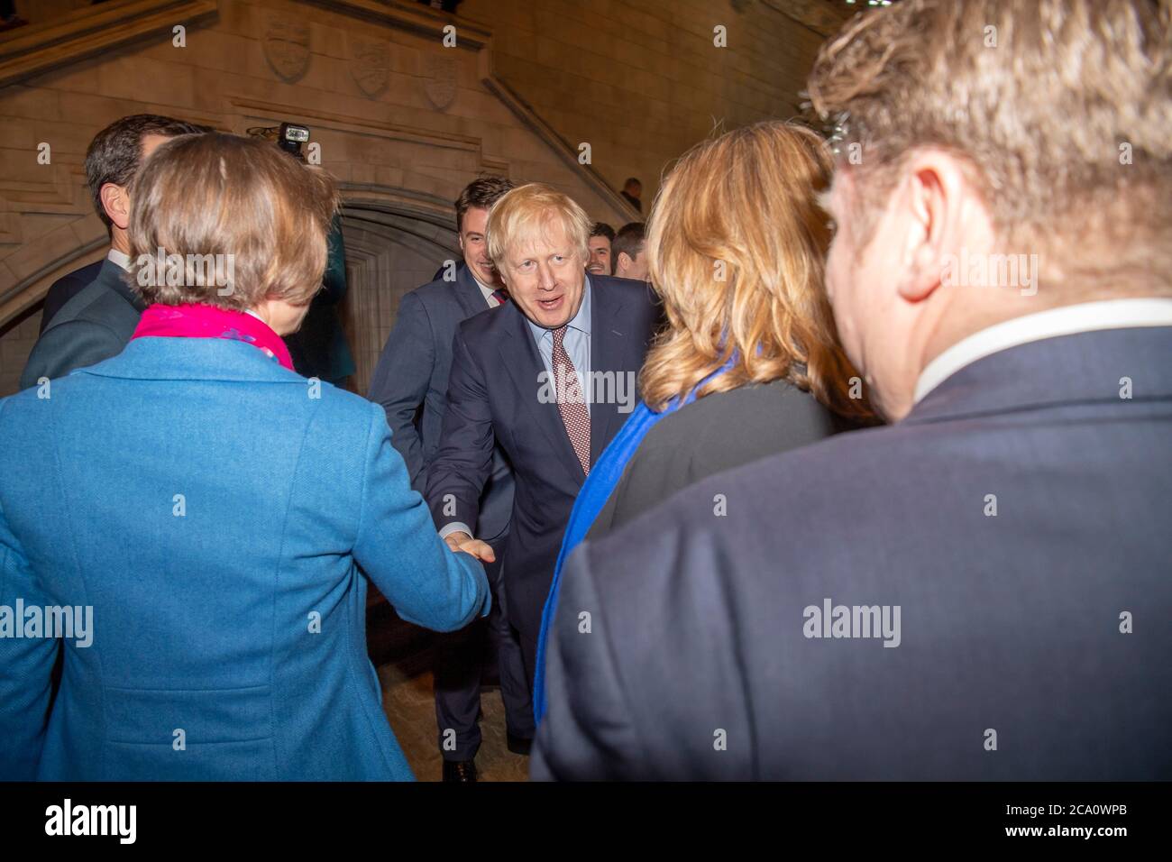 Le Premier ministre britannique Boris Johnson rencontre son nouveau député dans le Westminster Hall, dans les chambres du Parlement Banque D'Images