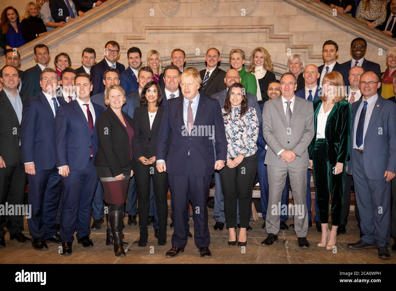 Le Premier ministre britannique Boris Johnson rencontre son nouveau député dans le Westminster Hall, dans les chambres du Parlement Banque D'Images