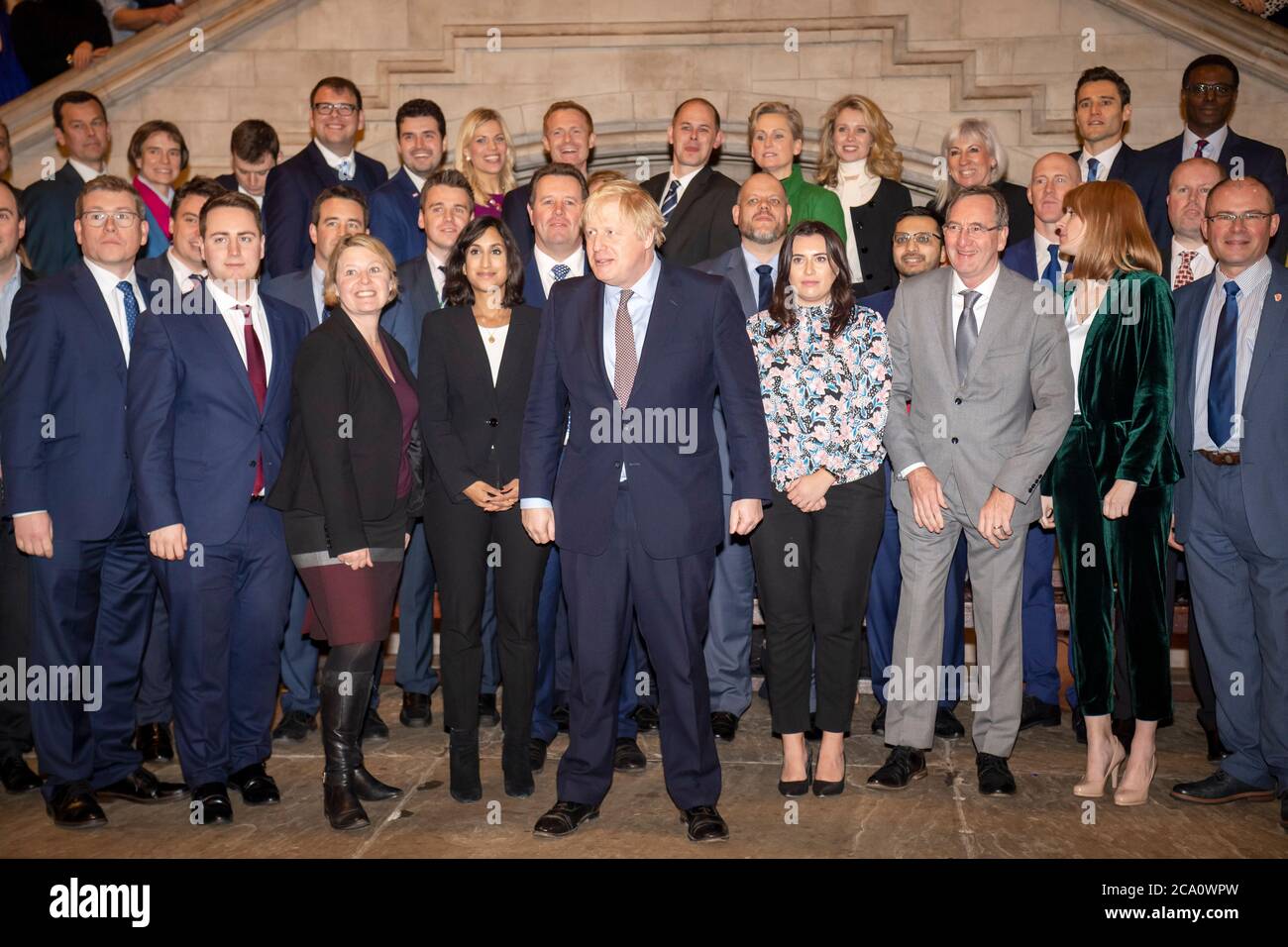 Le Premier ministre britannique Boris Johnson rencontre son nouveau député dans le Westminster Hall, dans les chambres du Parlement Banque D'Images