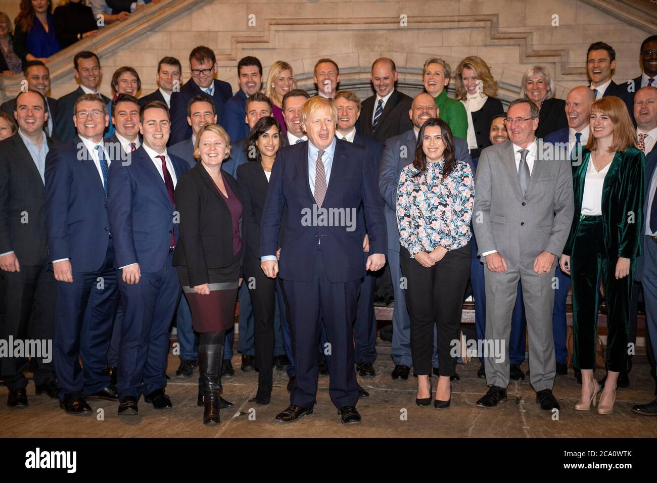 Le Premier ministre britannique Boris Johnson rencontre son nouveau député dans le Westminster Hall, dans les chambres du Parlement Banque D'Images