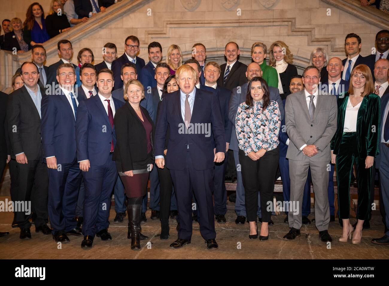 Le Premier ministre britannique Boris Johnson rencontre son nouveau député dans le Westminster Hall, dans les chambres du Parlement Banque D'Images