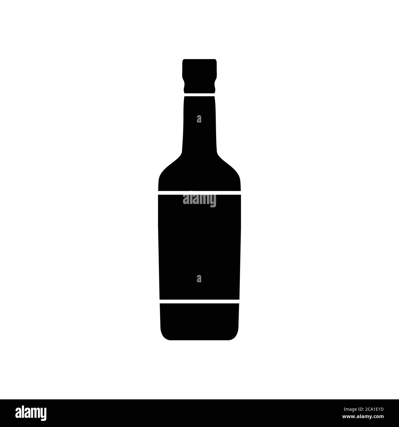 vecteur d'icône de bouteille de vin Illustration de Vecteur