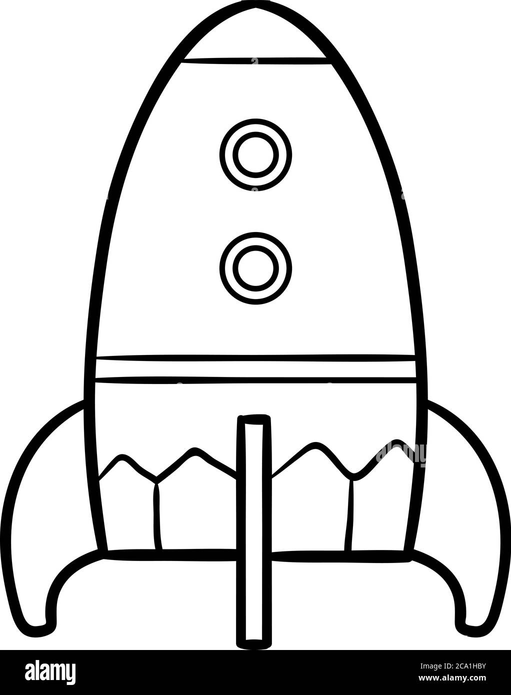 Livre de coloriage pour enfants, Spaceship Illustration de Vecteur