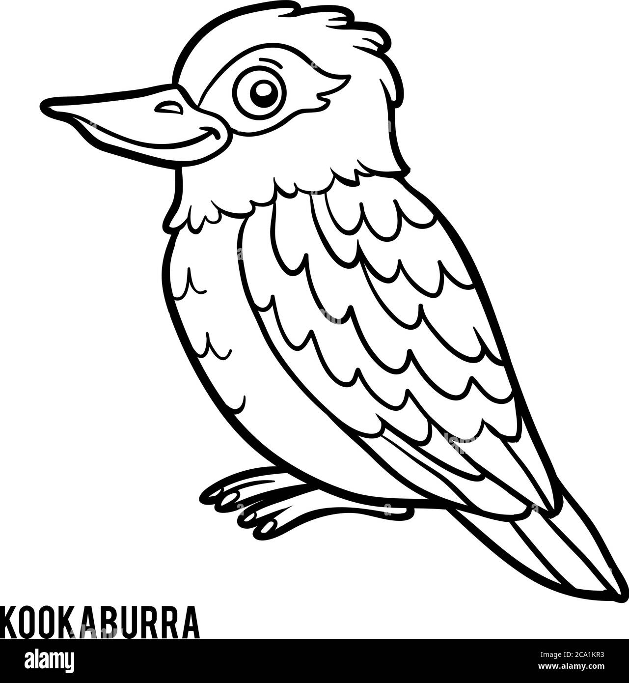 Livre de coloriage pour enfants, Kookaburra Illustration de Vecteur