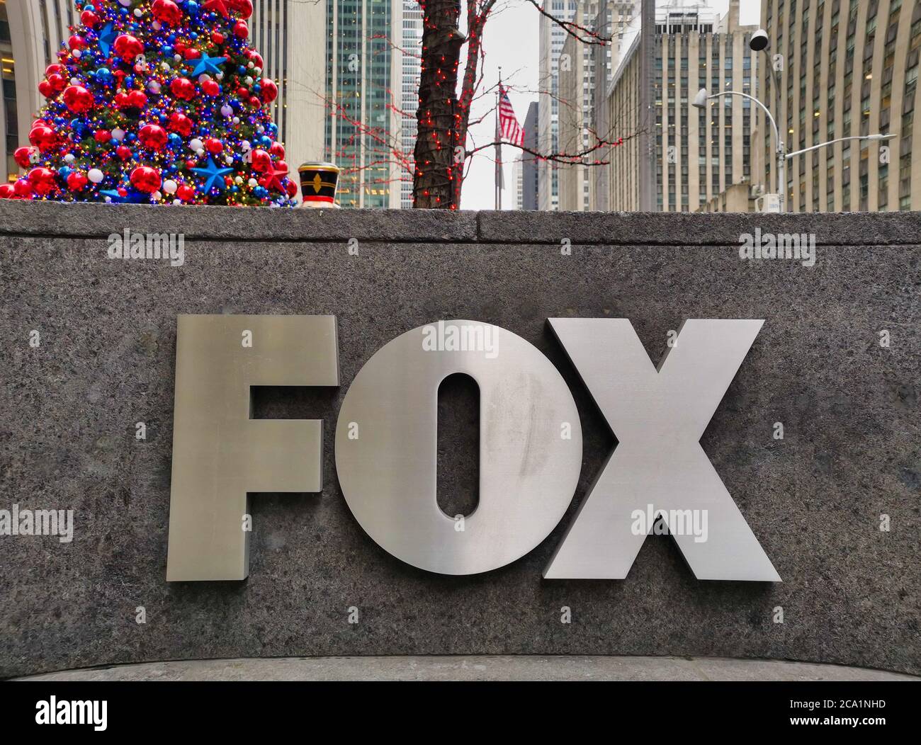 Fox News Siège de la Sixième Avenue à Midtown Manhattan la chaîne Fox News diffuse principalement des émissions de studios au Rockefeller Center Banque D'Images