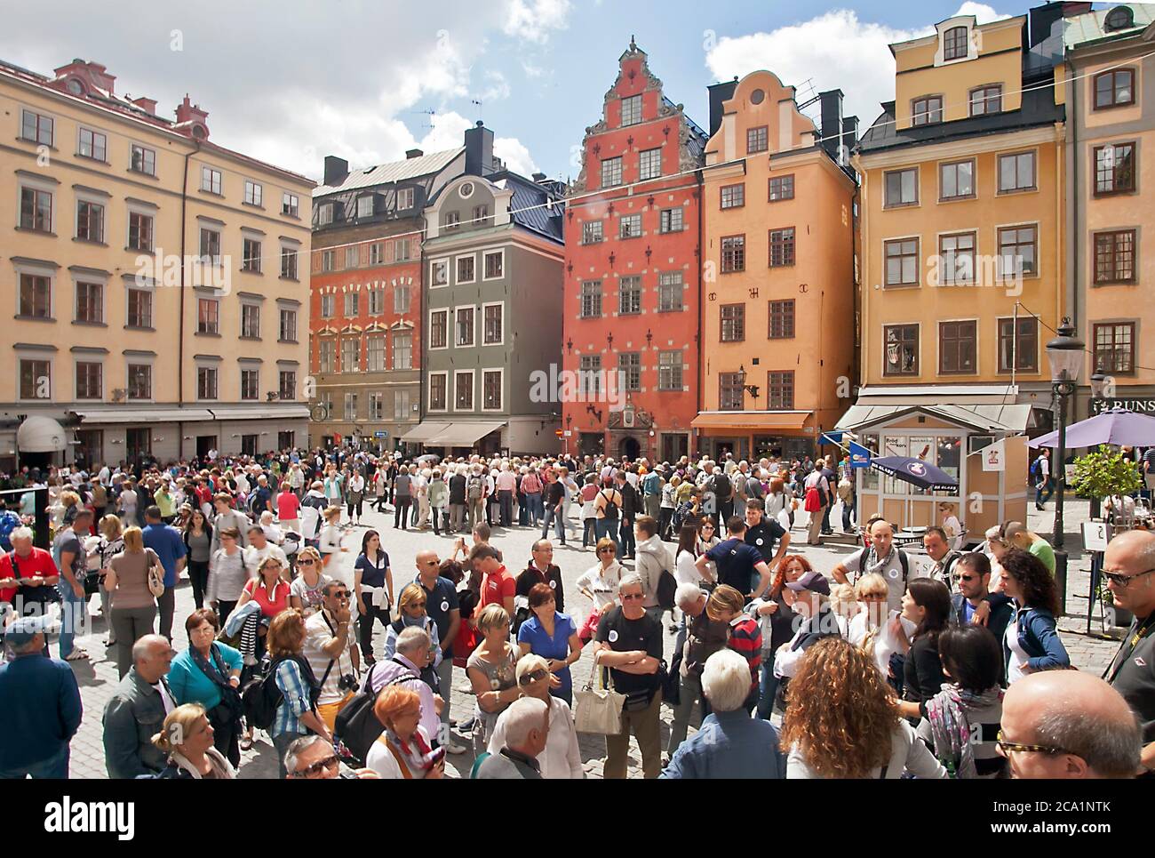 Stortorget ou Grand Square dans le centre historique de Stockholm, Suède Banque D'Images