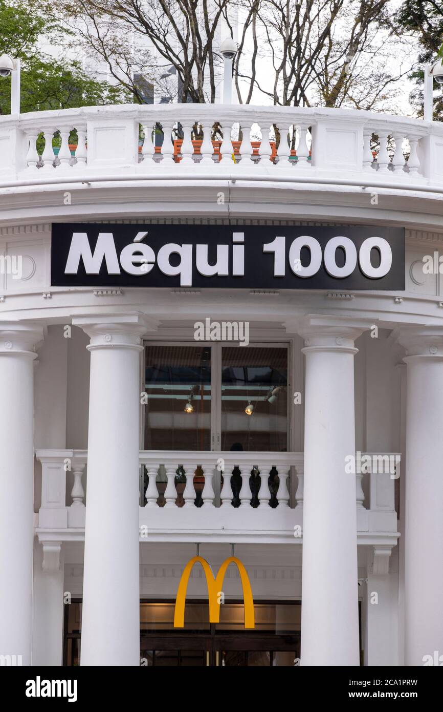 Sao Paulo, Brésil - décembre 29 2019 - le magasin « Méqui 1000 », récemment ouvert, célèbre le 1000e magasin McDonald's au Brésil Banque D'Images