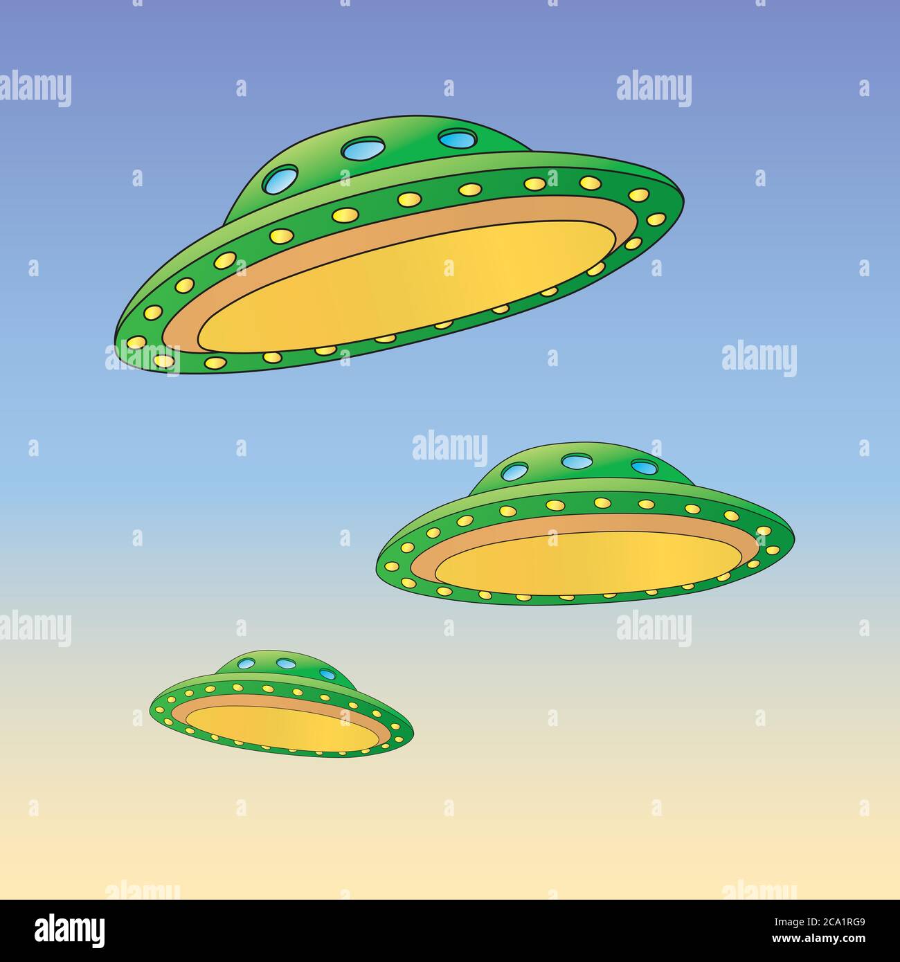 UFO Illustration de Vecteur