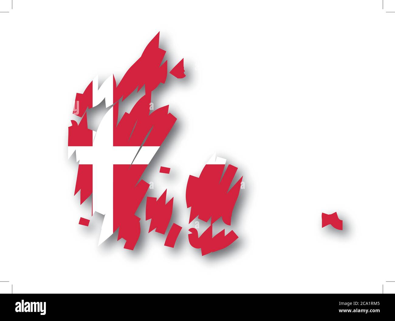 Carte drapeau du Danemark Illustration de Vecteur