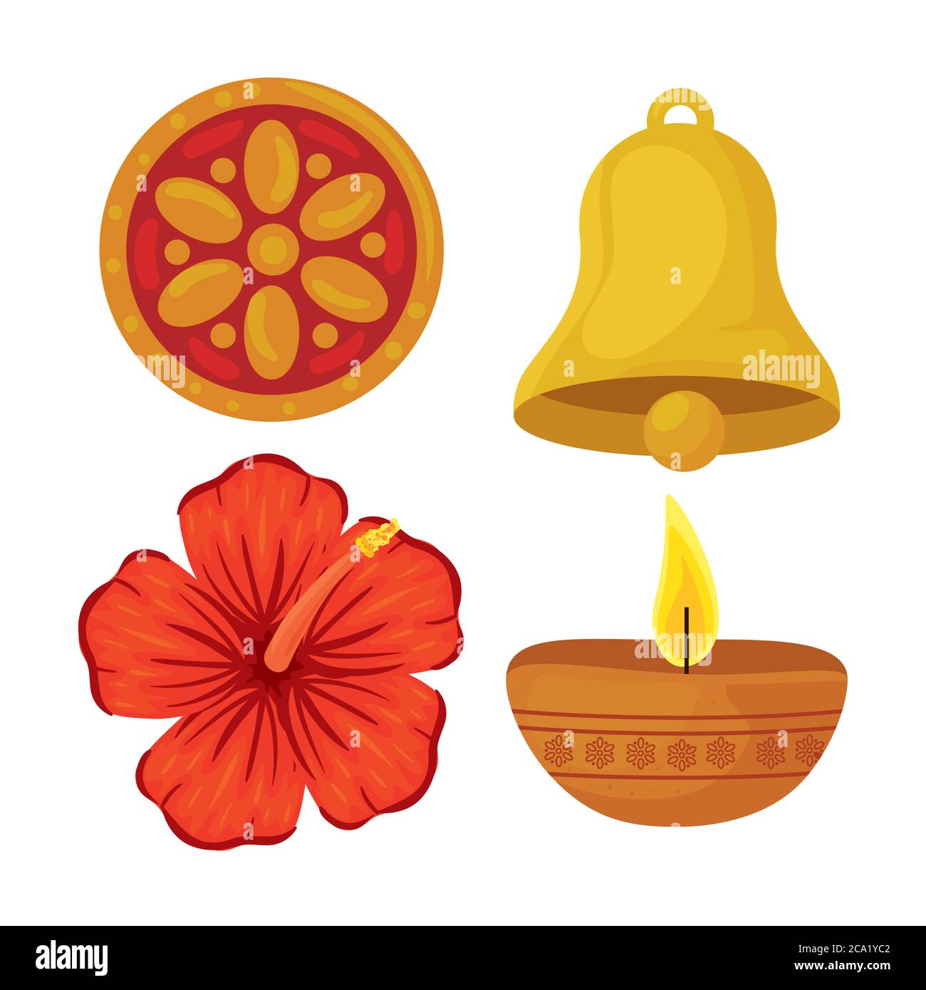 icônes de l'heureux navratri célébration Illustration de Vecteur
